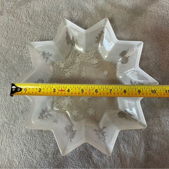 Glass Etched & Frosted Christmas Candy Dish - Picture 3 of 3